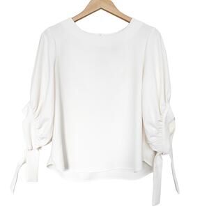 Fifteen Twenty White Tie Sleeve Blouse Sz XS